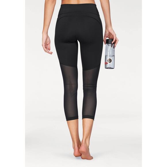 Nike Women's Training Running Athleisure Fly Victory Black Crop Mesh Tight S - Picture 7 of 14